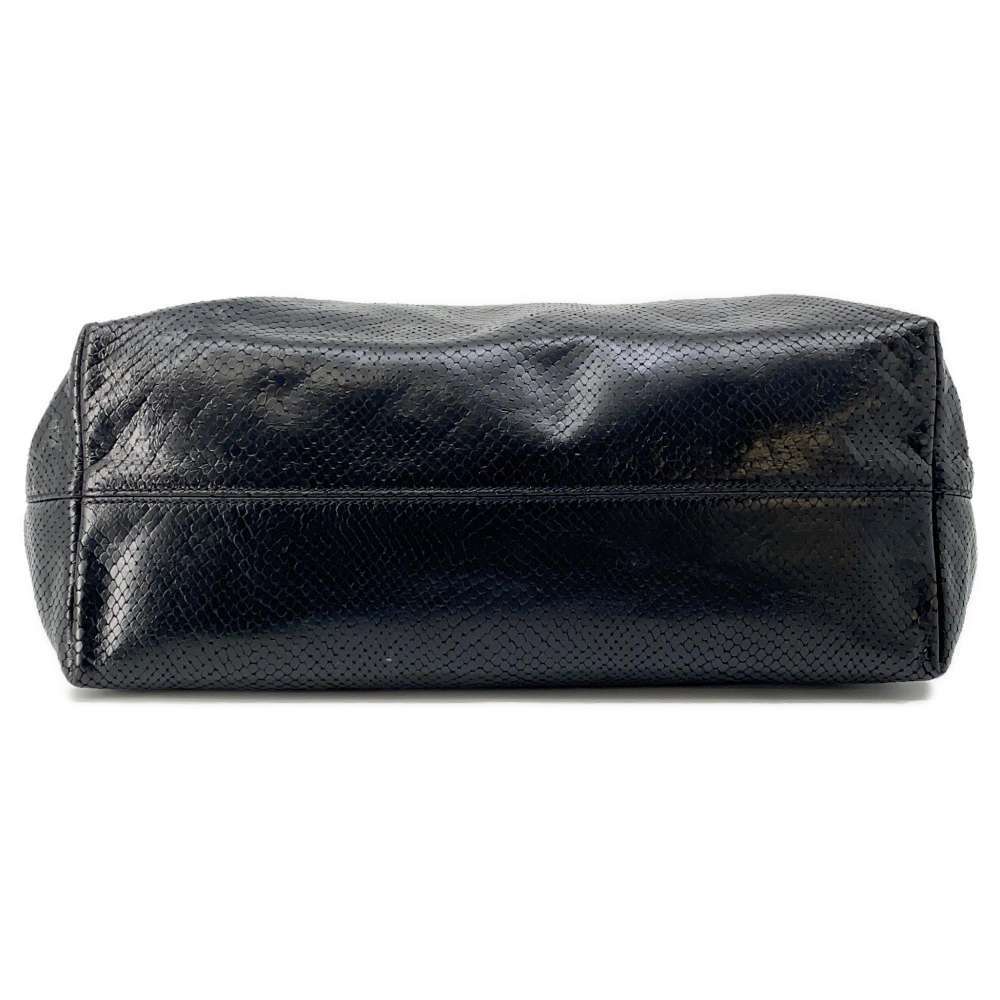 Fendi Logo Python Tote Bag Black - image 3